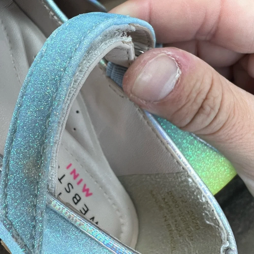 Sophia Webster Mini Butterfly Iridescent Rainbow Glitter Flats Infant Baby